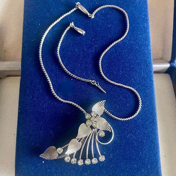 VTG Krementz & Co rhinestone necklace with matching screw back earrings - Picture 4 of 4